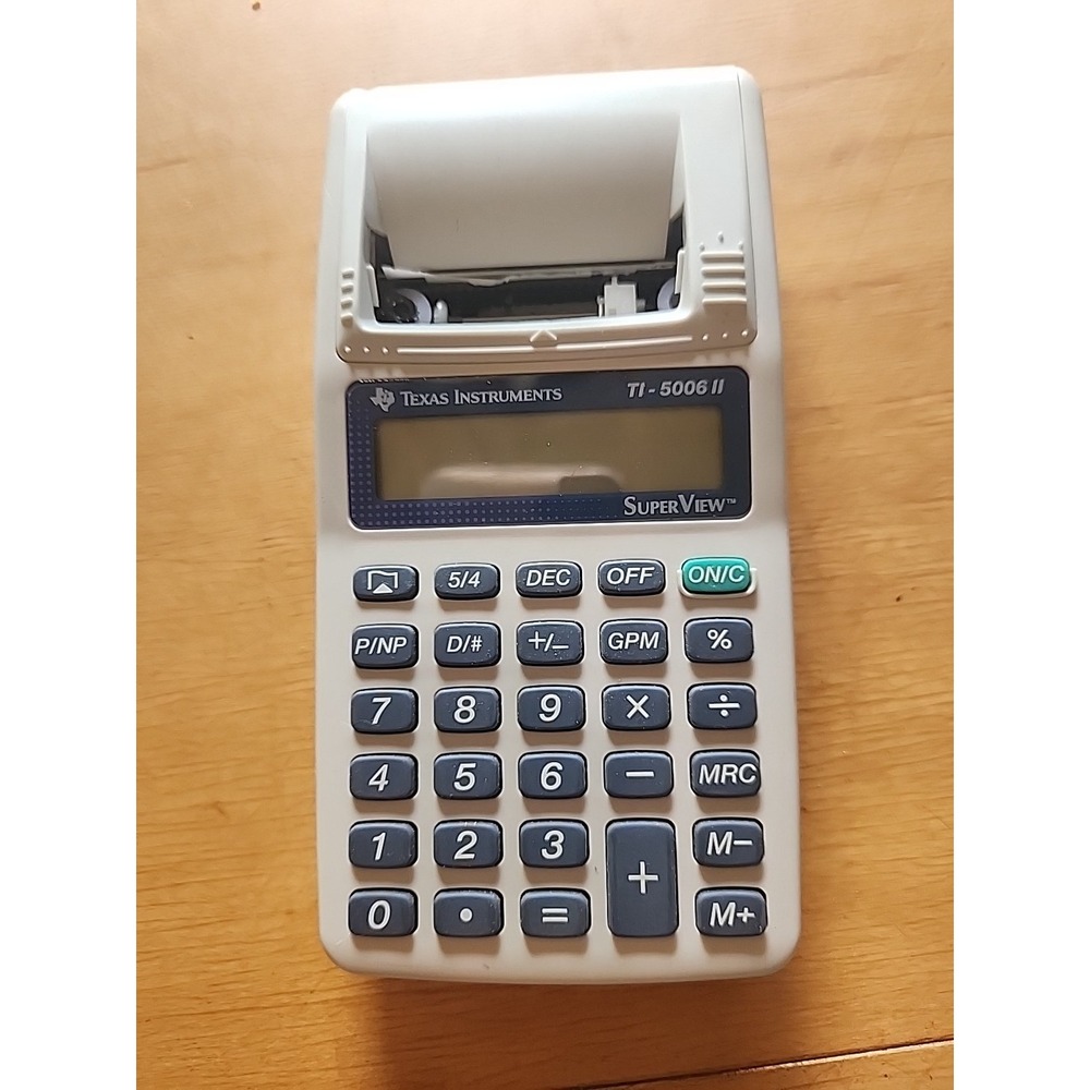 Vtg Texas Instruments Calculator TI-5006 II Super View‎ Printing Adding Machine